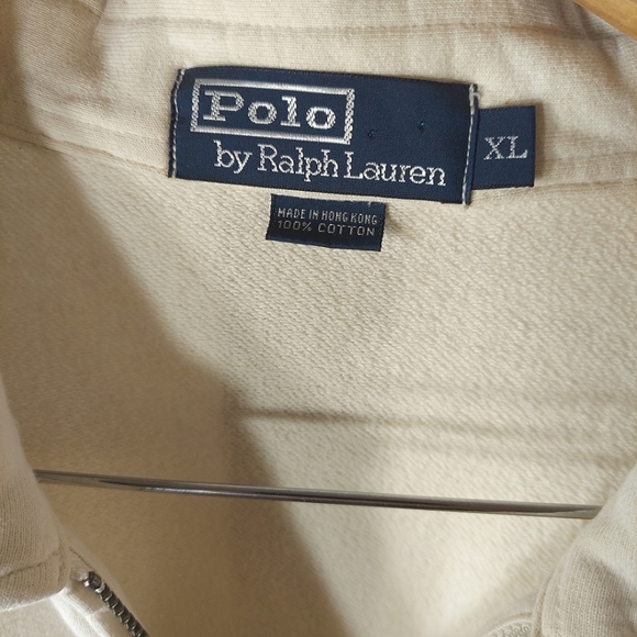 Ralph Lauren Polo Mens Soft 100% Cotton XL Off White Jacket - Picture 3 of 11